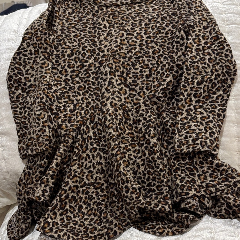 Leopard Print Long Sleeve Top